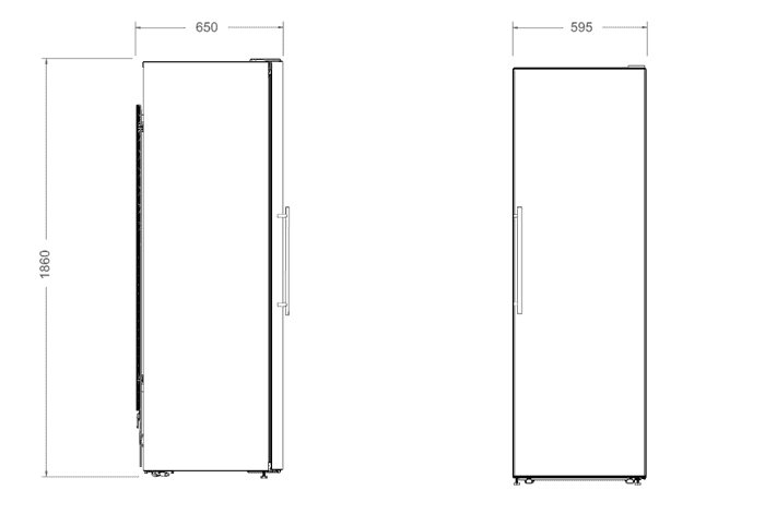 Bertazzoni, 60cm, frys, H186, Fristående, ink handtag