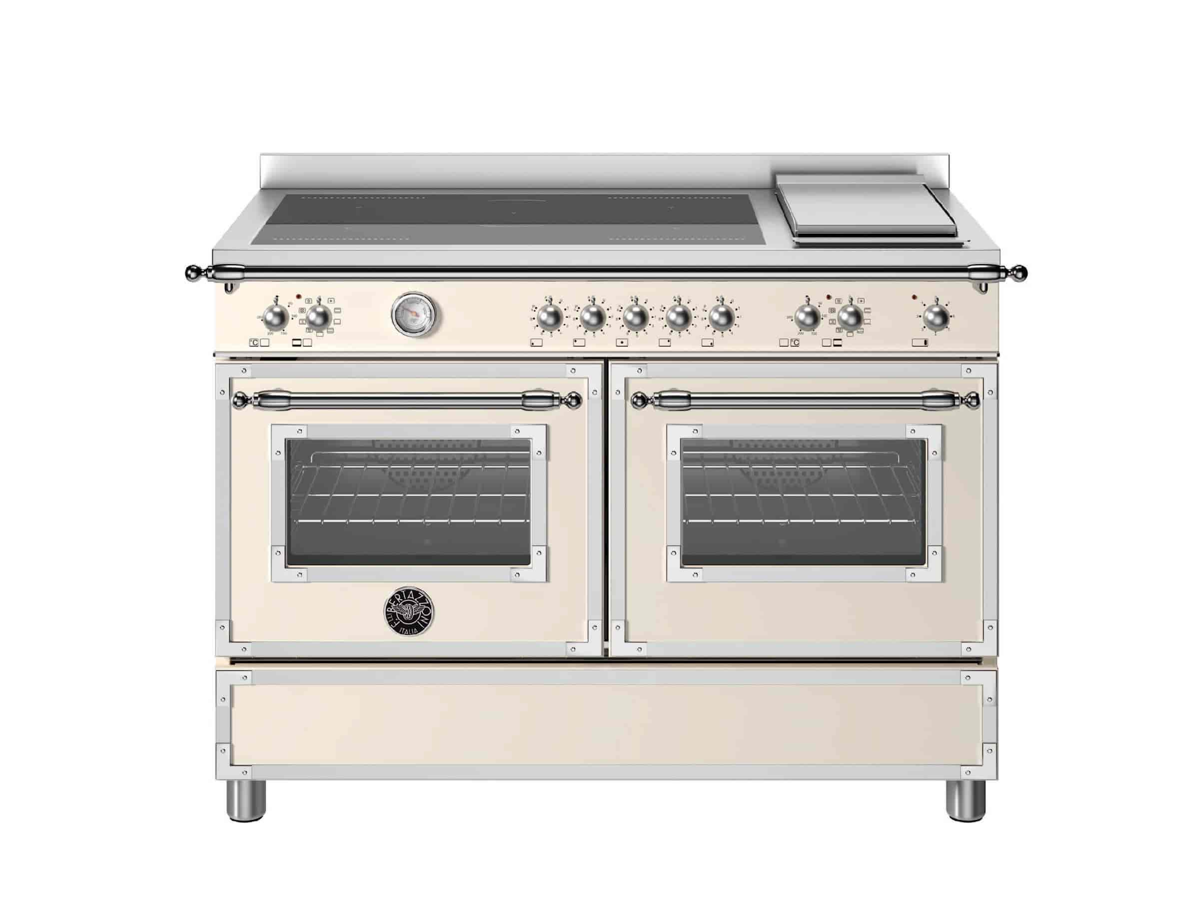 Bertazzoni Heritage, induktionspis 120x60 2 Ugnar, Elfenbensvit