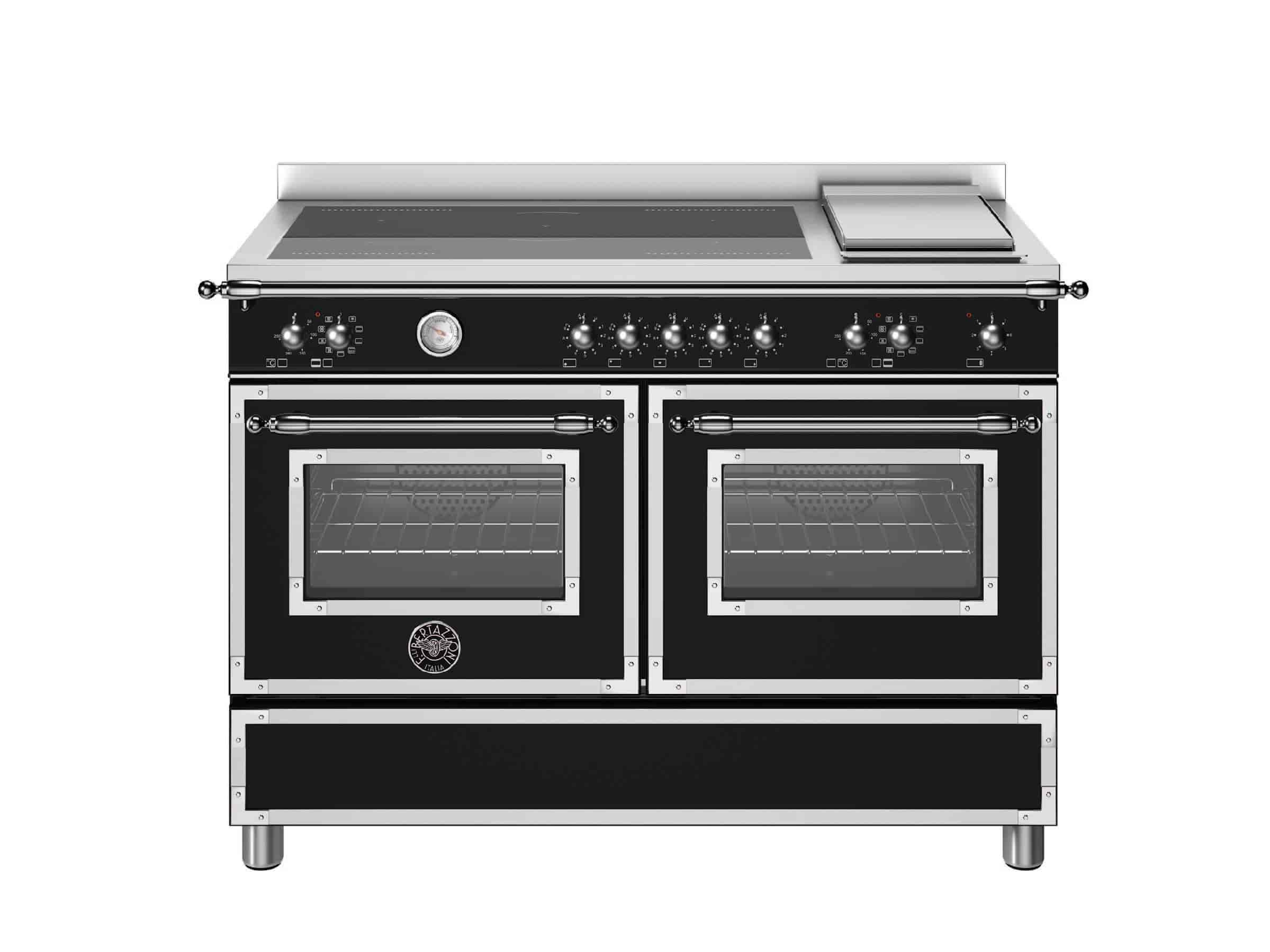 Bertazzoni Heritage, induktionspis 120x60 2 Ugnar, Matt Svart