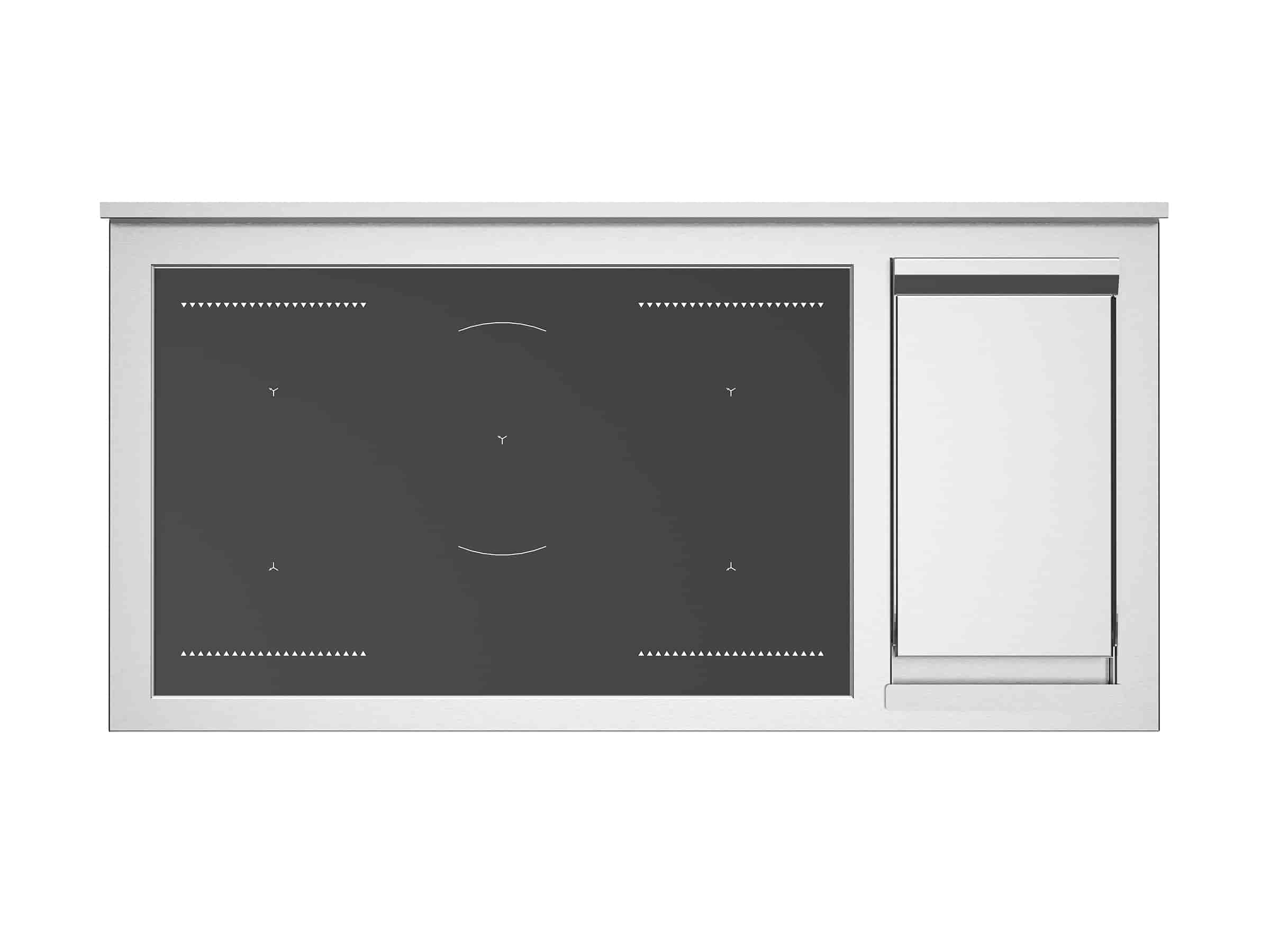 Bertazzoni Heritage-serien HER125I2EXT, Induktionsspis 120 cm, 5 Zoner + elektrisk stekbord, Dubbelugn, rostfri