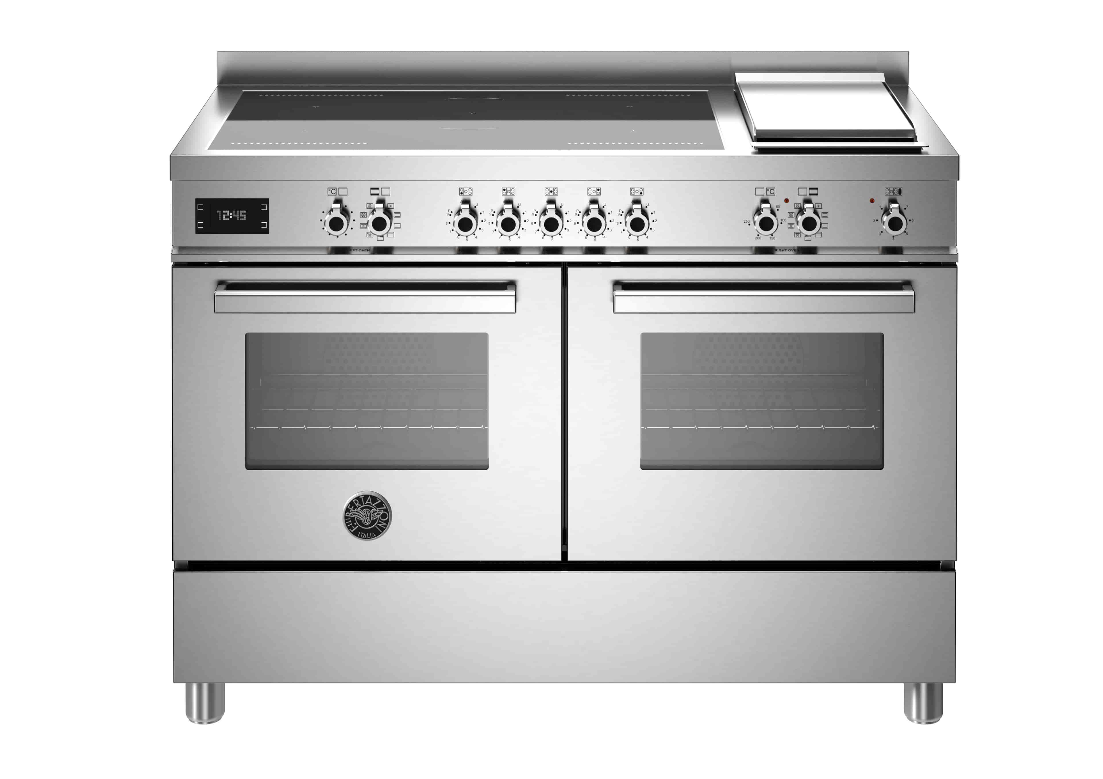 Bertazzoni, 120 cm spis med dubbla ugnar, induktionshäll & stekbord, rostfri